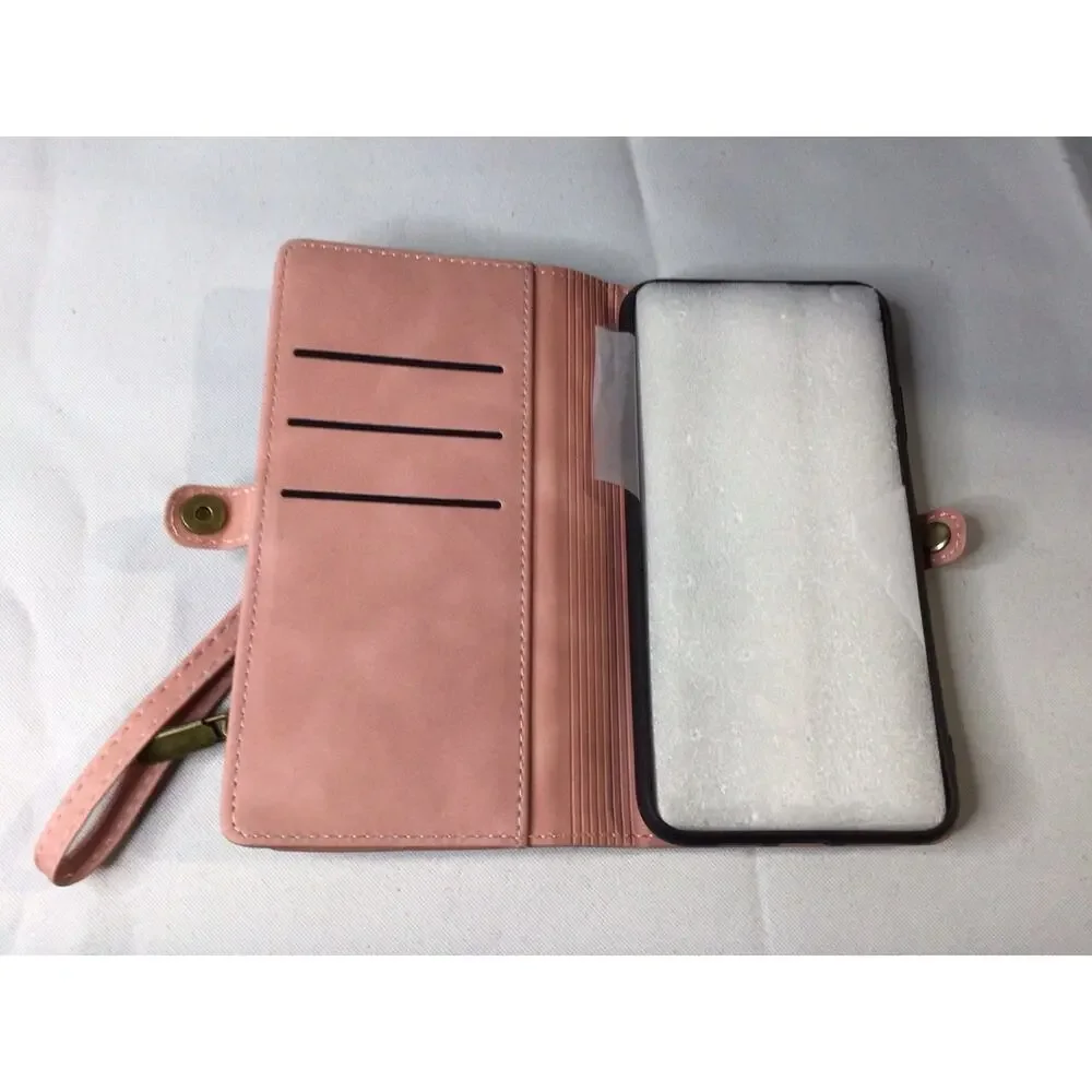 Defencase Compatible with iPhone Xs MAX Case Wallet with RFID Blocking Rose Pink